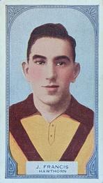 1933 Hoadley's Victorian Footballers #84 Jim Francis Front